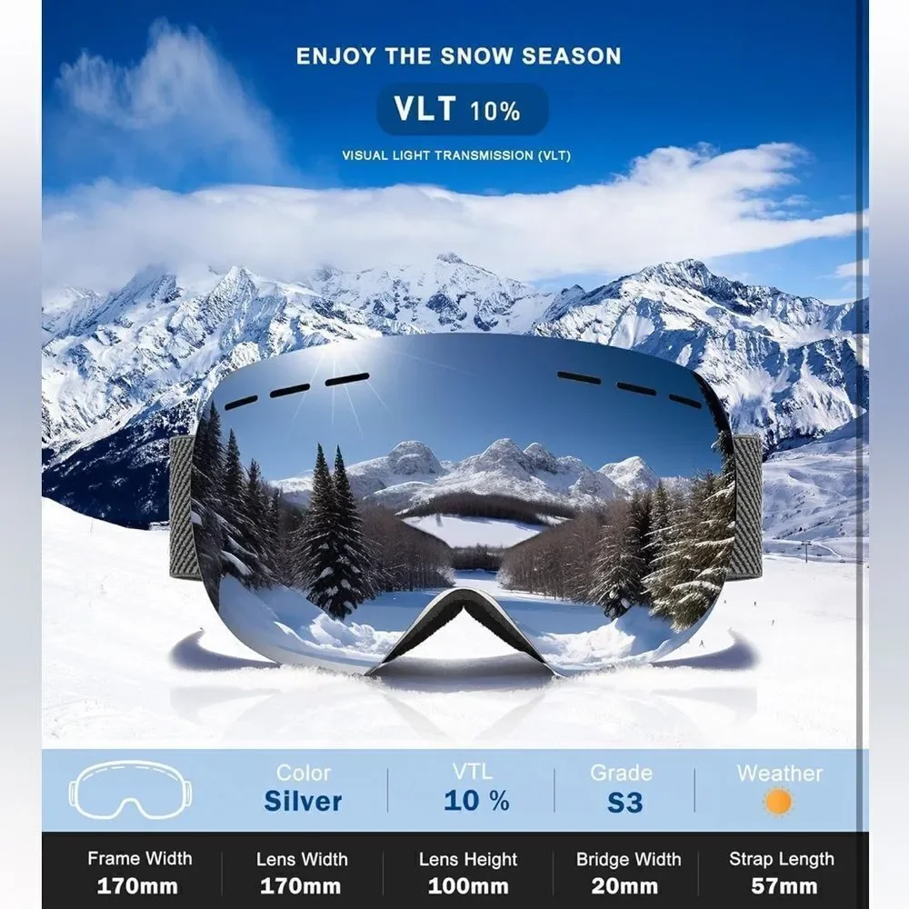 Ski Goggles Unisex 2 pairs
